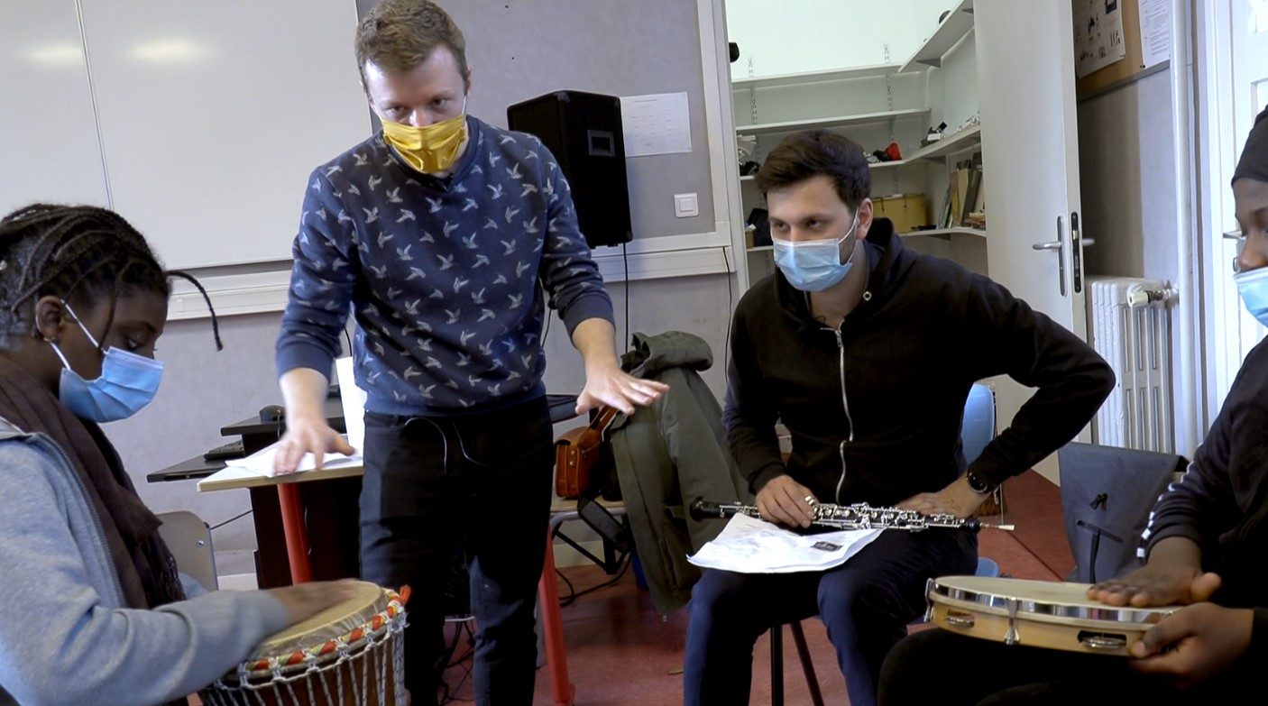 Projet de création musicale au Collège Mozart (paris 19°) avec le compositeur Arthur Lavandier